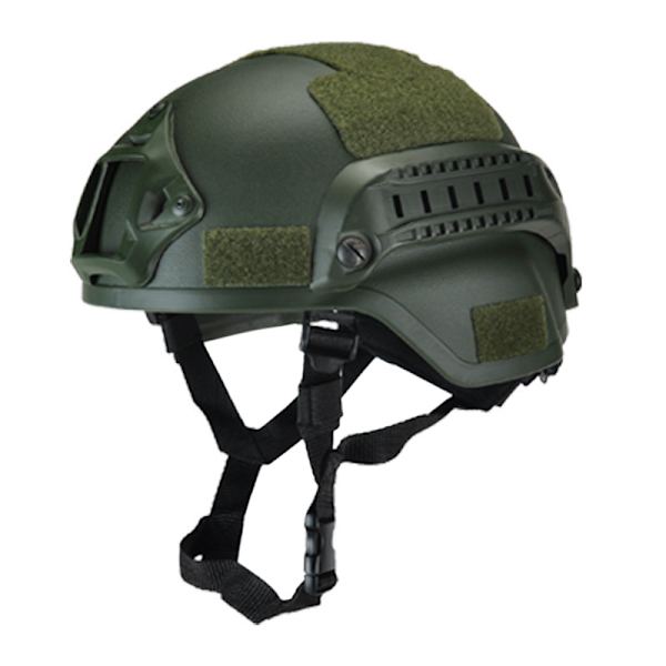 Militär Taktisk Hjälm Airsoft Utrustning Paintball Huvudskydd Med Nattvision Sport Kamerafäste Green