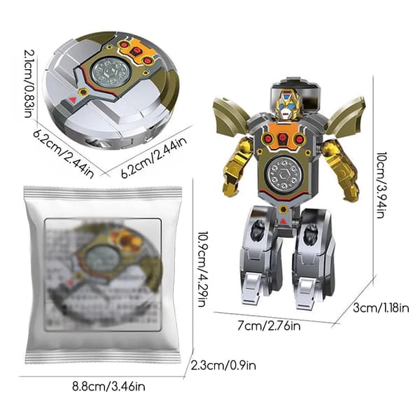 Transformerbare Fidget Spinnere Leker Stress Relief Sensoriske Leker For Barn Voksne Robot 3PCS