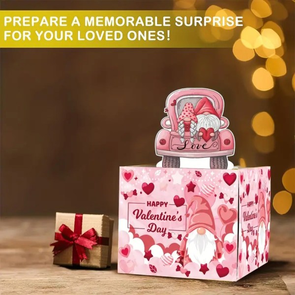 Valentine pulling-typ kassalåda DIY personligt case för dekoration box