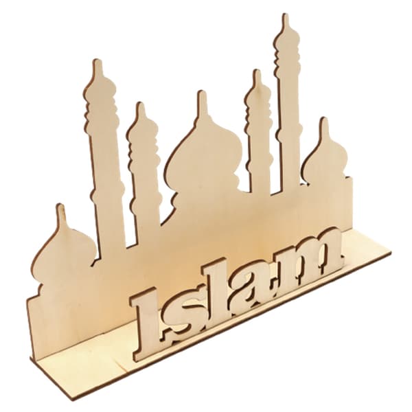 DIY träprydnad Eid Mubarak Ramadan Art Craft Decor JM01355