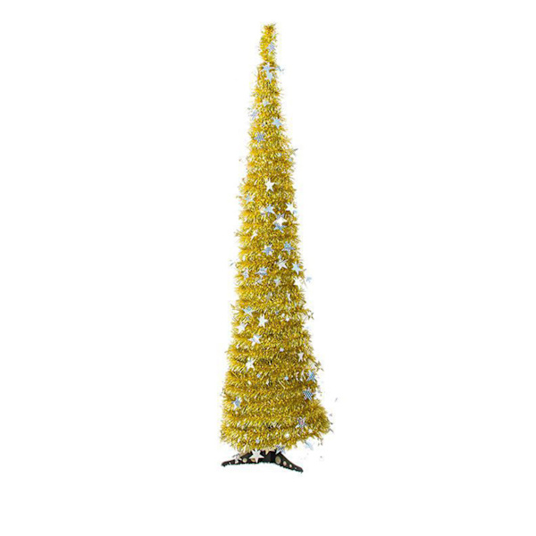 Konstgjord julgran Tinsel Pull Up Tree Ornament DIY Xmas Party Dekoration För Hem Vardagsrum Bar Red