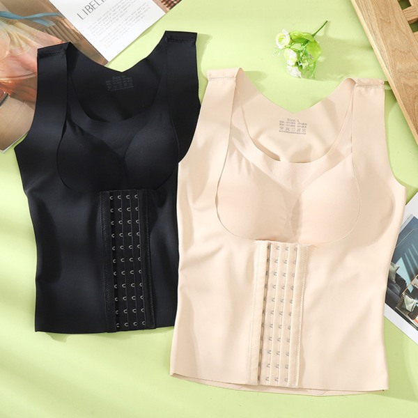 Kvinnor Andas Shapewear 4 i 1 främre spänne bröststöd bröststöd väst Skin Color L