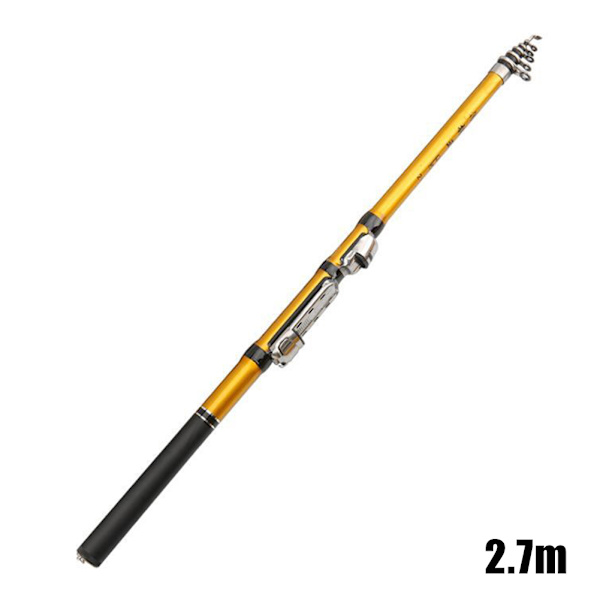 Mini Fiske Spö Ultra Kort FRP Teleskopisk Berg Fiske Flotte Fiske Spö 2.7m