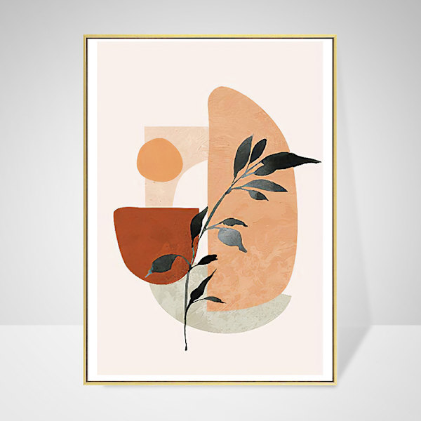 Dekorativ målning Abstrakt konstaffisch Hängning/Placering Enkel Morandi Väggdekor Rumsprydnad för hemmakontor 30X40CM