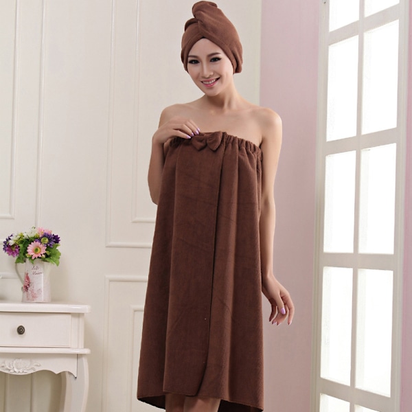 Kvinnor Bath Wrap Handduk Lätt söt Bärbar Loungewear Badrock Badkjol För Dusch Yellow