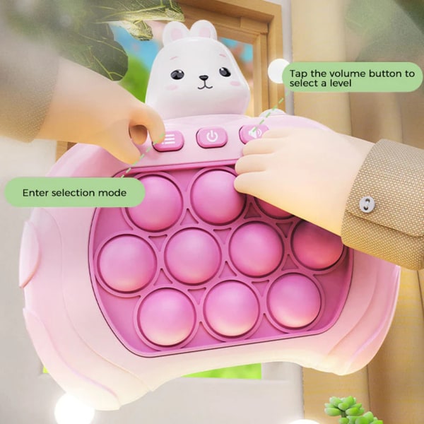 Fickspel för barn Push Bubble-spelmaskin med ljus och ljud Bärbar Quick Press Bubble-spelleksak