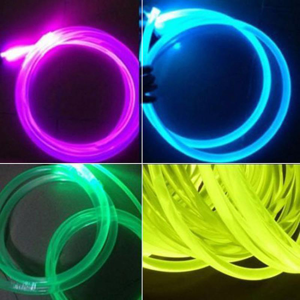 Lång 1M PMMA sidglöd optisk fiberkabel 1,5 mm/2 mm/3 mm diameter för bil LED-ljus Ljusstark