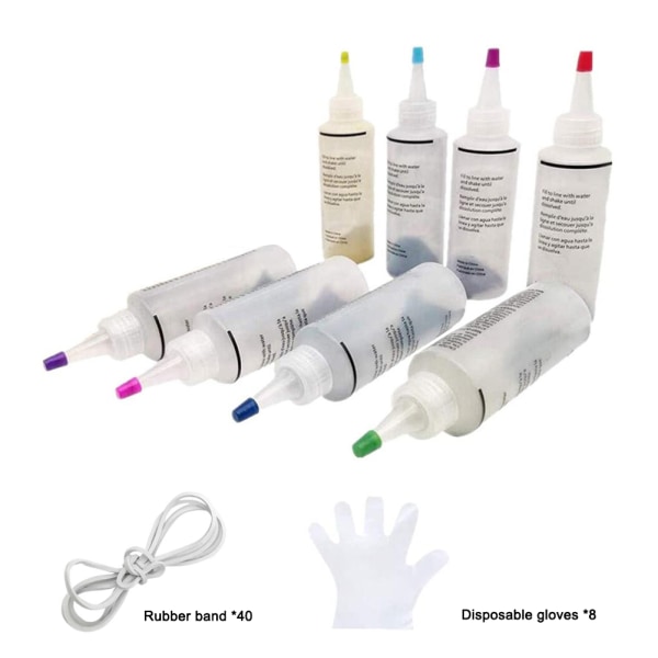 Tie Dye Kits 6/8/10 Färger Tie-Dye Kit Tyg Textilfärger Färgglada Tie Dying Set DIY Handgjorda projekt 10 Colors