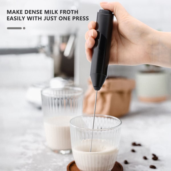 Hushålls elektrisk mjölkskummare Multipurpose Handmixer Bärbar visp Black