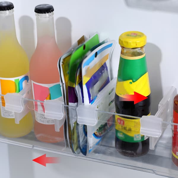 4st Divider Splint Transparent Justerbar Fritt Kylskåpspartition Splint Kök Klassad Sortering Förvaring