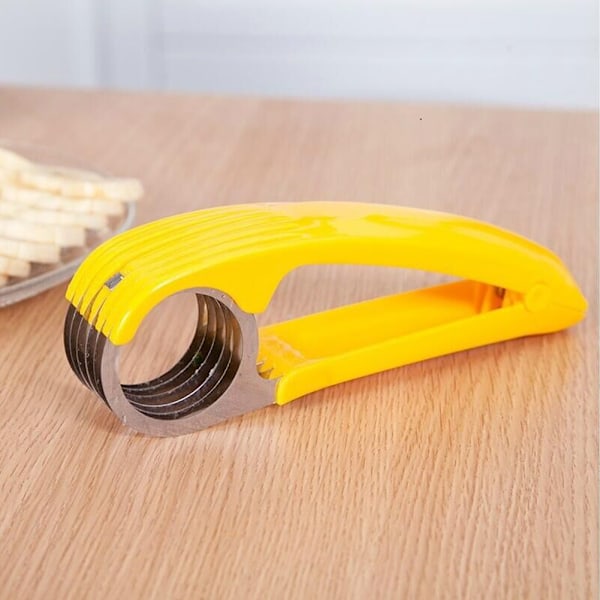 Rostfritt stål Banan-Cutter Multi-Purpose Mjuk frukt Cutter Kökstillbehör 2pcs