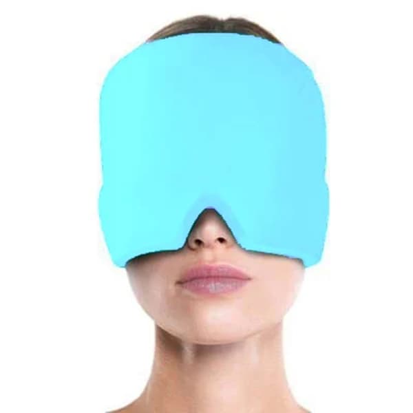 Huvudvärk/Migrän Relief Hat Multipurpose Strechable Cold Compress Huva Blue