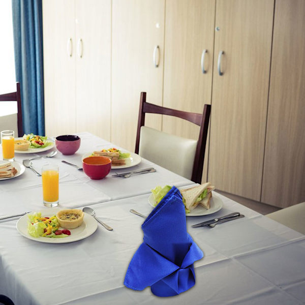 Servett av polyestertyg Mjuk tvättbar och återanvändbar middagsservett för bröllop Semesterhotell 17,7*17,7 tum Gold