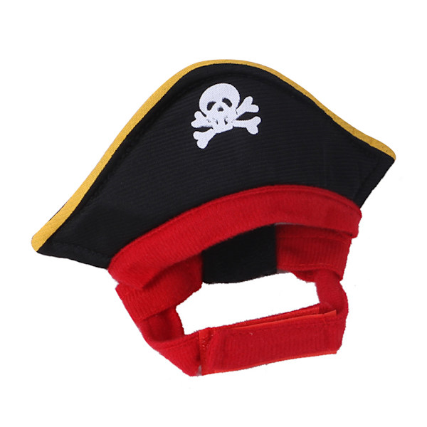 Piratformad hatt justerbar design för husdjur som bär B04403 Pirate Hat