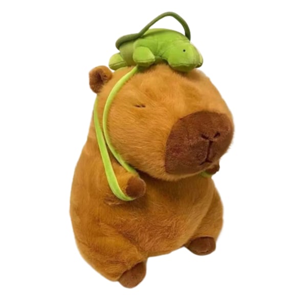 Härlig liten Capybara Plyschdocka Lättvikts Supermjuk fylld leksak för barn Pojke Flicka Kvinnor Män Doll and Turtle 33cm