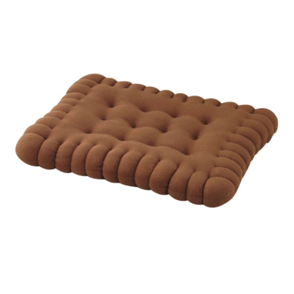 Kreativ kexformad kudde Multifunktion Mjuk Bekväm stolsdyna för hem sovrum vardagsrum 41*38cm Chocolate