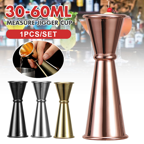 SUSHEN Ny Cocktail Shaker Barware Köksprylar Mått Jigger Cup Hem & Living Rostfritt stål Dual Shot Dricka Spirit Bar Tools 30ml-60ml Silver