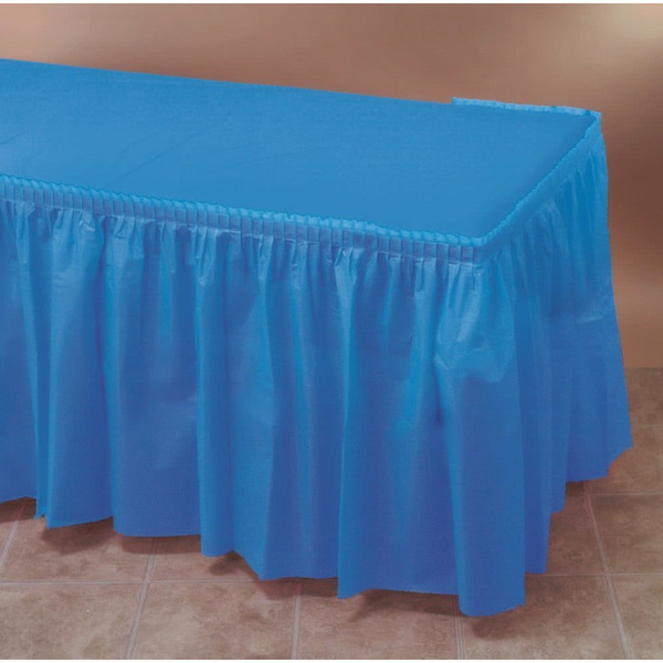 Vattentät oljetät duk Återanvändbar bordskjol rektangel cover för festbröllopsbankett White Table Cloth   Table Skirt