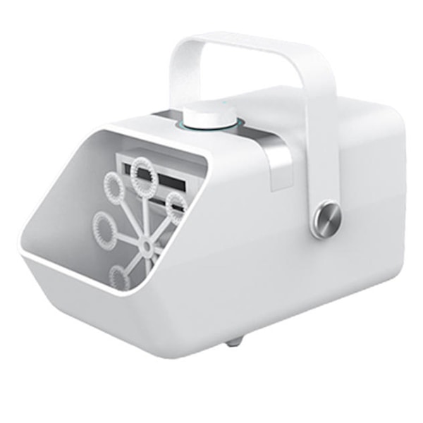 Helautomatisk bubbelmaskin Fläkt-typ enorm mängd bubbelblåsare för barn White