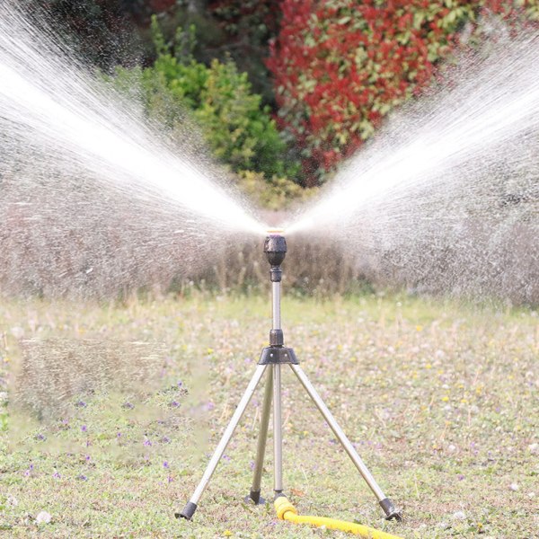 Rostfritt stål Stativ Rotarys Sprinkler Automatiskt roterande bevattningsmunstycke för uteplatser Sprinkler