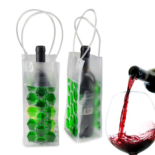 Vinkylare Väska Vinkylare Is Plastpåse Vinkylare Med Handtag Red