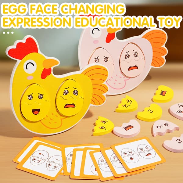 Eggs Expression Patchworks Toy Expression Recognition Pedagogisk leksak för huset 1PCS