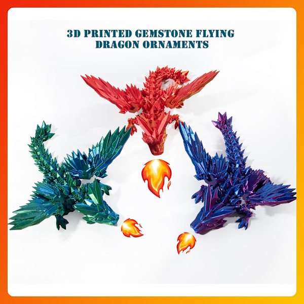 3D- printed flygande drakar leksaker prydnad charmig mode dekorativ modell för pojke flicka kvinnor män Blue MAX
