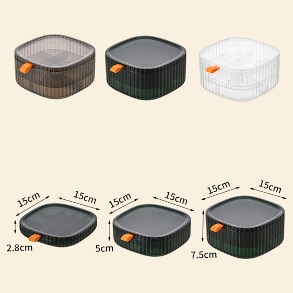 Multi Grids Smycken Organizer Box Klar akryl kosmetiska förvaringsbehållare Transparent