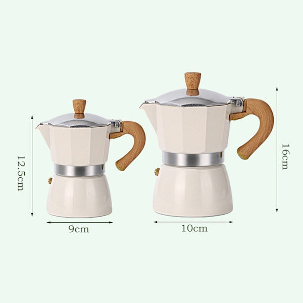 V-formad pip Moka Pot Högtrycksutvinning Kaffepott För Kök Black
