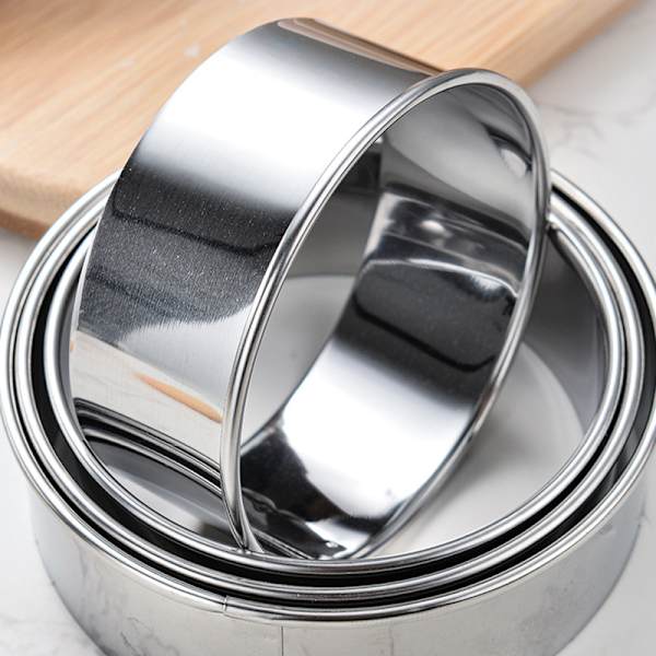 11 st rostfritt stål kakskärare set Mousse kex rund skärring små molds varierar från 0,9-3,6 tum Iron Box
