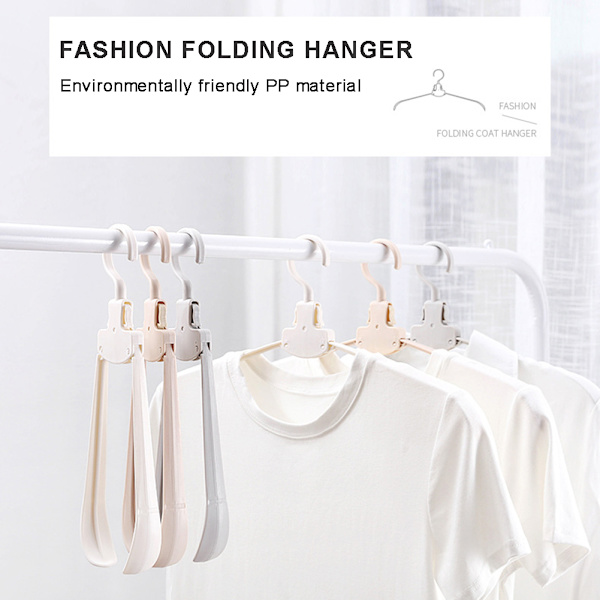 Vikbar resehängare One Click Quick Clothes Collection Klädtorkställ Apricot 10pcs