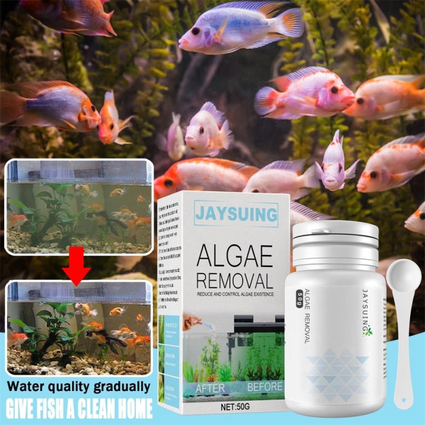 Algavvisande medel Tank Moss Remover Aquarium Fish Tank Cleaning Powder Pink