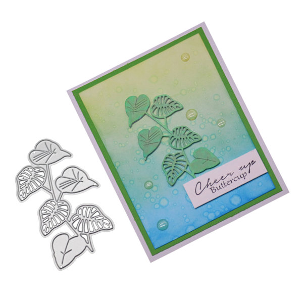 Löv Metallskärning Dies Växter Prägling Mappkort Die Cut Machine Stencil För DIY Paper Craft Scrapbooking Silver