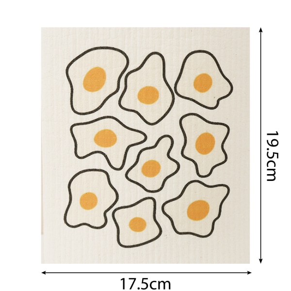Mikrofiber rengöringstrasa Enkel tecknad diskhandduk Absorberande rengöringsduk för flera ändamål Style 20