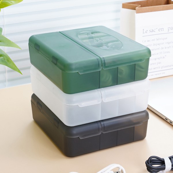 Desktop Data Cable Organizer Box Multi-purpose Slitstark kabelbox för hem i sovrummet Straps 10pcs