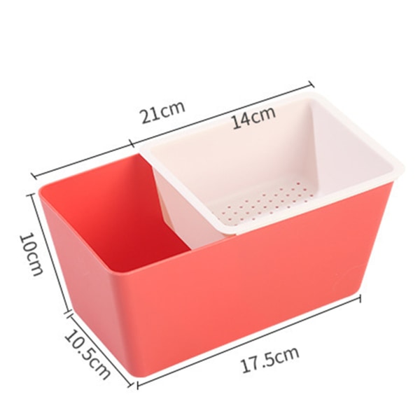 Multifunktionell dubbellagers snackbox Hem fyrkantig urlakningsbar fruktbricka Yellow Double Layer