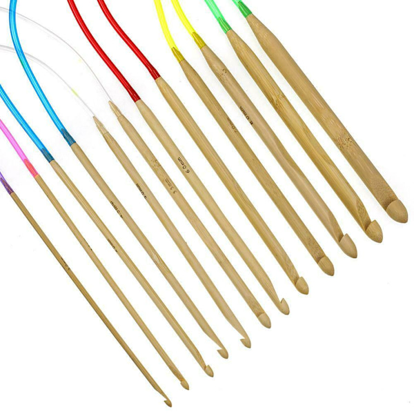 12 st/ set set 2 nålar för DIY stickning vävgarn hantverksvävstol White