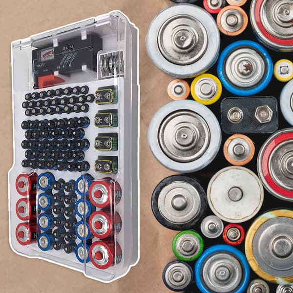 Batterimätlåda Dammtät case med stor kapacitet för vardagsrum White