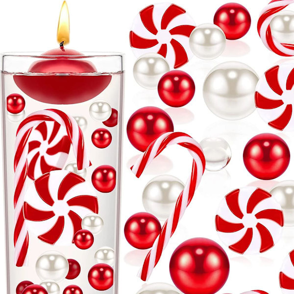 Jul Vas Filler Pärla För Vas Pärlor Vattengeler Pärlor Jul Flytande ljus DIY Julljus Hantverk Package Three