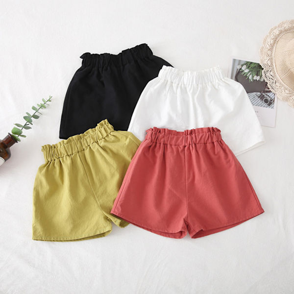 Tjejer Härliga shorts med elastisk midja Byxor Causal Bekväma korta byxor för inomhus utomhus Red 100cm