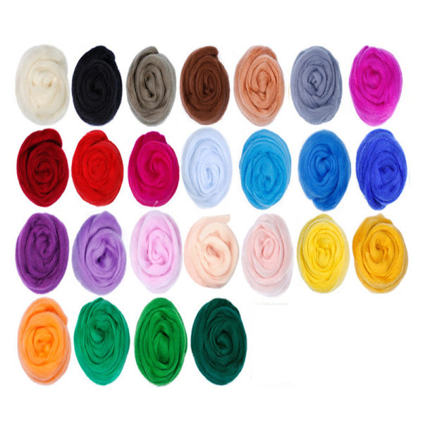 36/50 färger fiberull garn roving filtning ull för nål filtning Hand spinning DIY Craft material 50 Colors