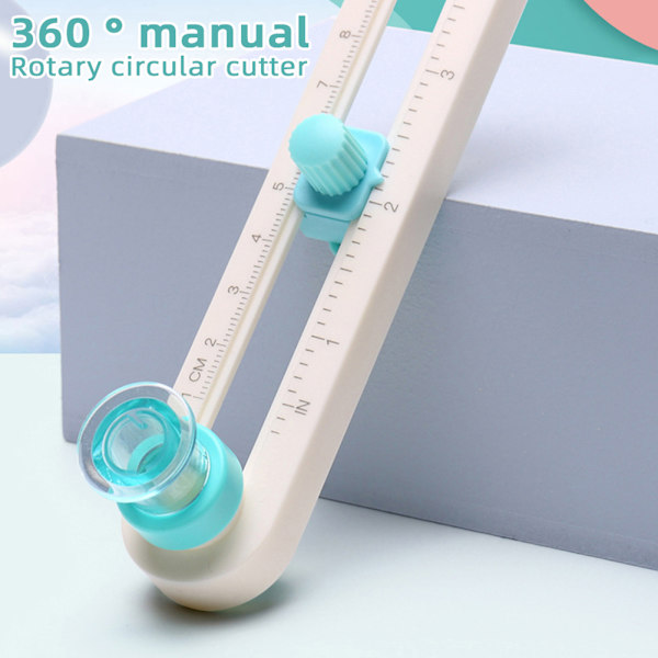 360 ° Roterbar Circle Cutter Skärmatta Kit Hög exakt skala Skärmatta för kompositpapper Cutter and Blue
