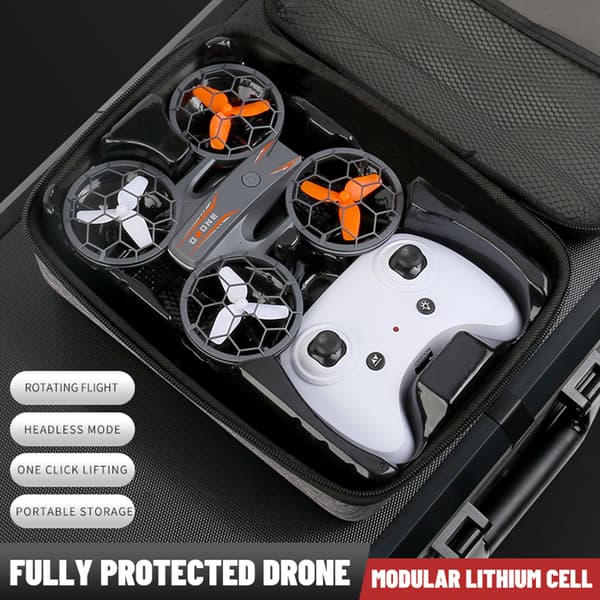 Bärbara belysningar Flygplan Headless Mode Quadcopters Leksaker för barn Vuxna Nybörjare BK 2 battery