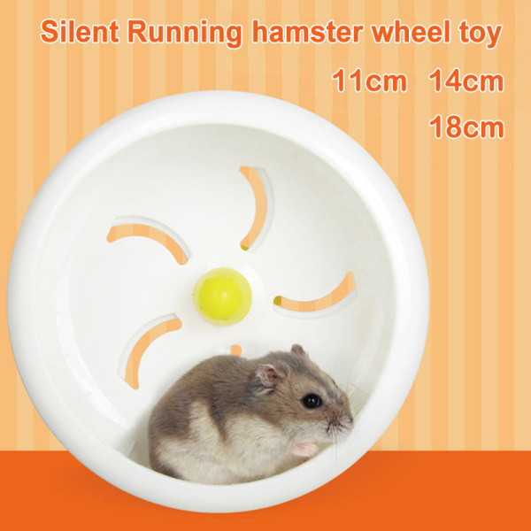 Hamsterhjul Silent Spinner Husdjur Löpning Sport Träningshjul Husdjurstillbehör för hamstrar Gerbils Möss Two Pink Random Hair 18cm