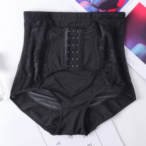 Kvinnor Shapewear Magekontroll Postpartum Slips Hög midja kompressionstrosor Black L