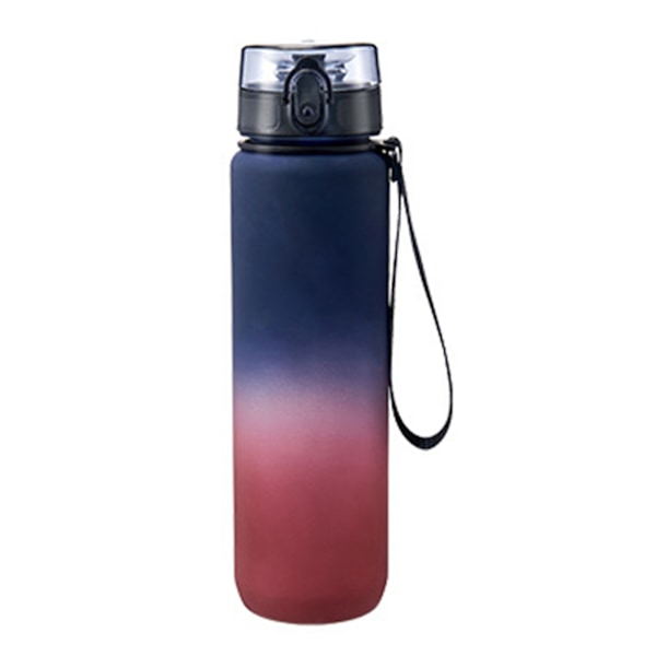 500ml/650ml/1000ml sportvattenkopp i plast Multifunktionell återanvändbar vattenkopp för fitness Blue Red 1000ml