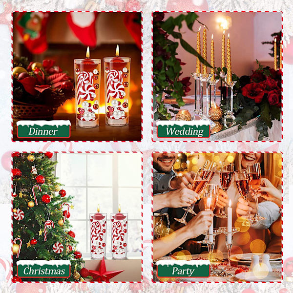 Jul Vas Filler Pärla För Vas Pärlor Vattengeler Pärlor Jul Flytande ljus DIY Julljus Hantverk Package Three