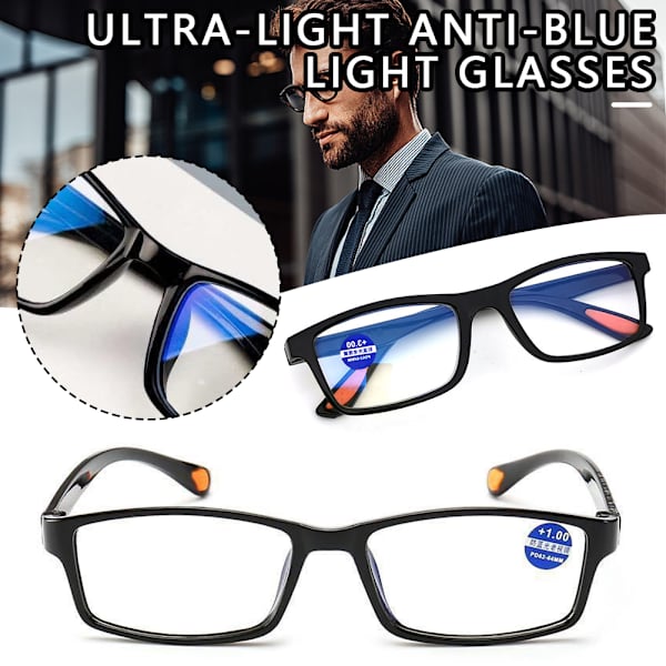 Presbyopiska glasögon för äldre Anti-blått ljus högupplösta läsglasögon för hemmet Plain Light