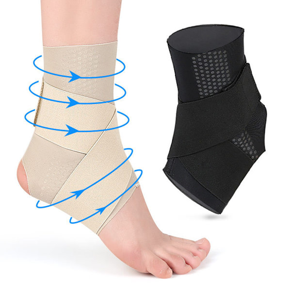 Pressure Ankel Support Brace Hudvänliga, bekväma strumpor för fitness Black XL