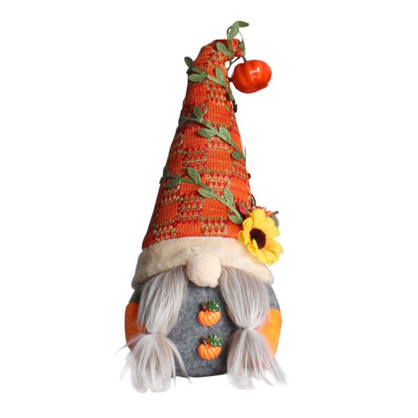 Kreativ Dwarf Elf Ansiktslös docka Härlig plysch Höst Gnome Harvests Festival Desktop Heminredning Braids